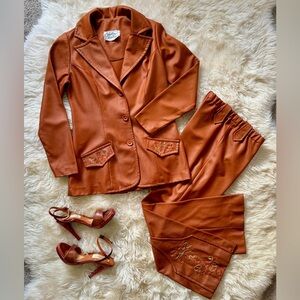 Vintage 70’s Western Suit, Women’s XS, Western Heritage, Chain Stitch